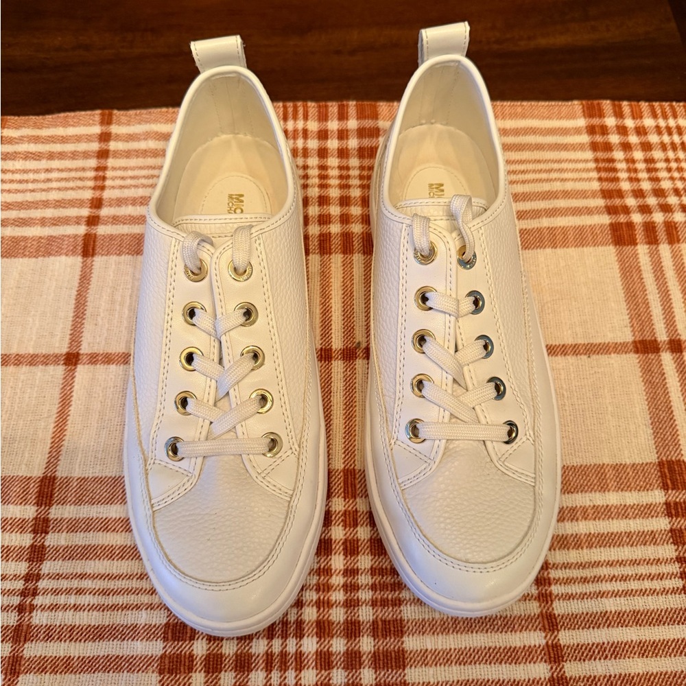 Michael Kors Women’s Shea Lace-Up Sneaker Optic White